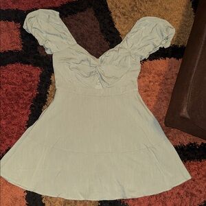 Light sage green Short Sleeve Dress